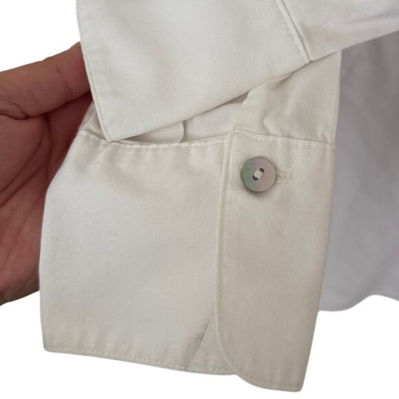 J Jill Classic White Shirt Collection Lightweight Long Sleeve Shell ButtonDown-M - Picture 3 of 6